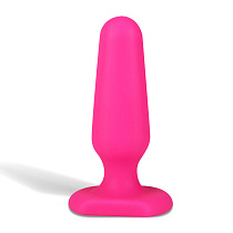 Маленькая анальная пробка All About Anal Seamless Silicone Butt Plug, диам. 2 см, розовая