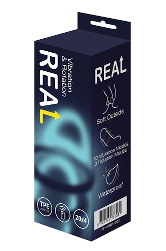 Реалистичный дилдо с вибрацией, ротацией и ДУ Real 26 см