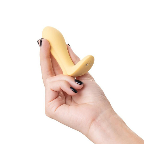 Анальная вибропробка с ДУ Satisfyer Intensity Plug, желтая