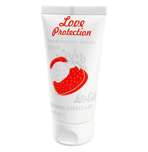 Оральный лубрикант Lola Games Love Protection Клубника, 50 мл