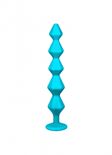 Анальная цепочка с кристаллом Lola Toys Emotions Chummy, голубая