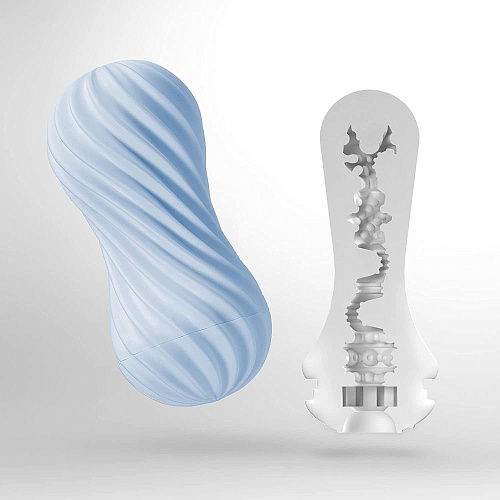 Вакуумный мастурбатор Tenga Flex Bubbly Blue, плавное удовольствие