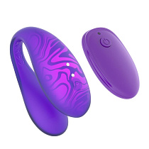 Парный вибромассажер с ДУ Twin+, фиолетовый
