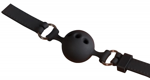 Силиконовый кляп-шарик Bad Kitty с отверстиями для дыхания, диаметр 3.5 см