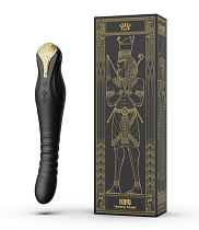 Вибратор с поступательным движением и ДУ Zalo KING, черный