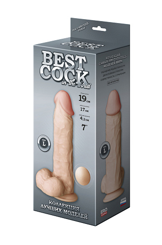 Реалистичный фаллос на&nbsp;присоске Lovetoy Best Cock 7, 19&nbsp;см