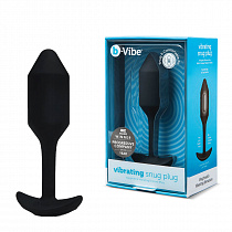 Анальная пробка для ношения с вибрацией b-Vibe Vibrating Snug Plug 2, черная