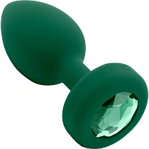 Вибропробка на дистанционном управлении Vibrating Jewel M/L, зеленая