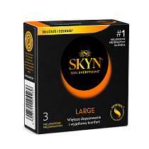 Гипоаллергенные презервативы увеличенного размера Skyn Large, 3 шт