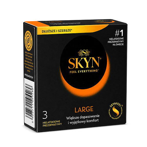 Гипоаллергенные презервативы увеличенного размера Skyn Large, 3&nbsp;шт