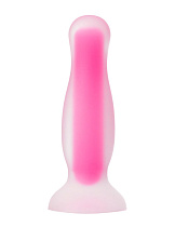 Светящаяся анальная пробка Cain Glow 10.5 см, розовая