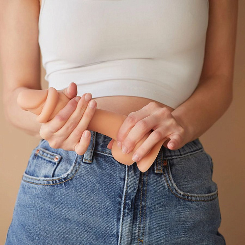 Фаллоимитатор с подвижной кожей Strap-one-me S, ванильный