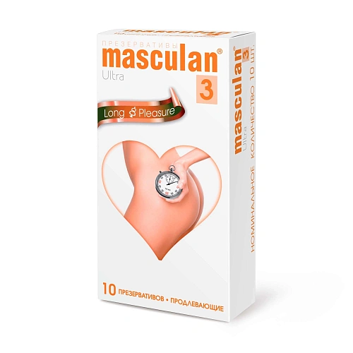 Продлевающие презервативы Masculan Ultra Type 3 Long Pleasure, 10 шт