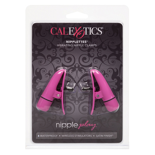 Вибраторы-зажимы на соски CalExotics Nipple Play Nipplettes, ярко-розовые