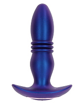 Анальная вибропробка с поступательным движением на ДУ Toy Joy The Tough Thrusting Vibro Plug