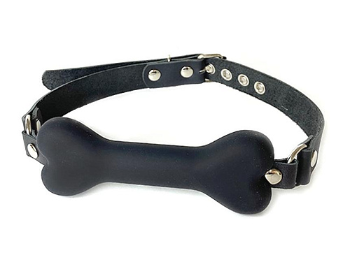 Кляп-трензель в&nbsp;виде косточки Давай попробуем Авторское, черный