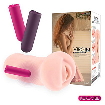 Реалистичный мастурбатор-вагина с вибрацией Kokos Virgin Auto