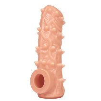 Насадка с открытой головкой и шипами Nude Sleeve NS006, S