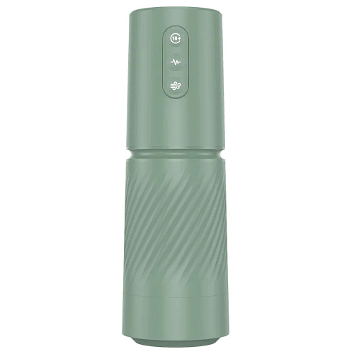 Мастурбатор-вагина с&nbsp;вибрацией и&nbsp;эффектом минета Closer, зеленый