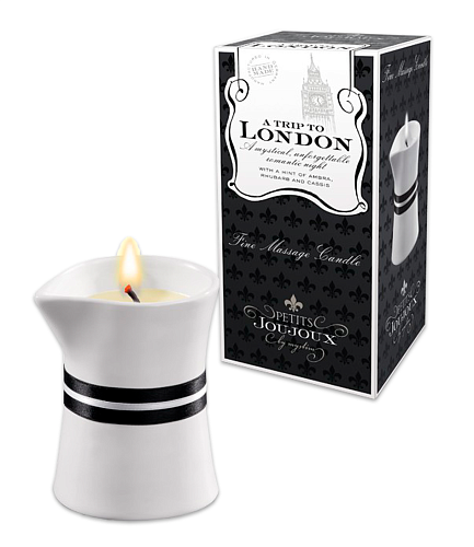 Массажная свеча Petits Joujoux London с&nbsp;ароматом амбры и&nbsp;черной смородины, 120&nbsp;г