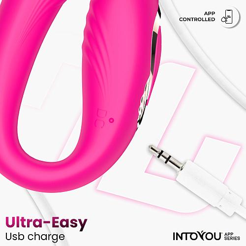 Вибромассажер для пар с вращением и ДУ IntoYou Couty