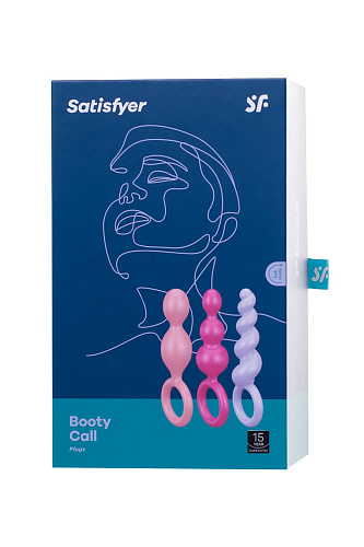 Набор анальных плагов Satisfyer Booty Call, цветной