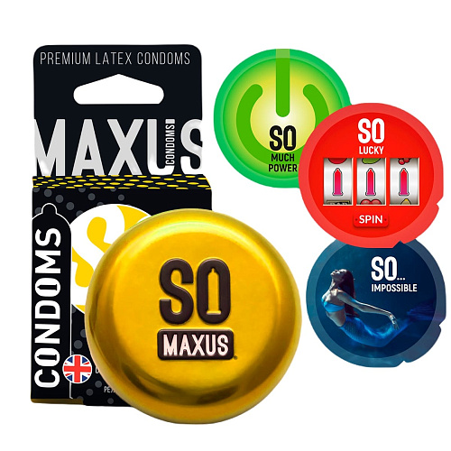 Рельефные презервативы Maxus SO Special, 3 шт