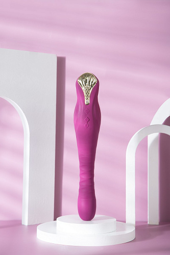 Вибратор с&nbsp;поступательным движением и&nbsp;ДУ&nbsp;Zalo KING, фиолетовый