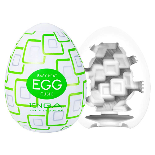 Мини-мастурбатор яйцо Tenga Egg Cubic