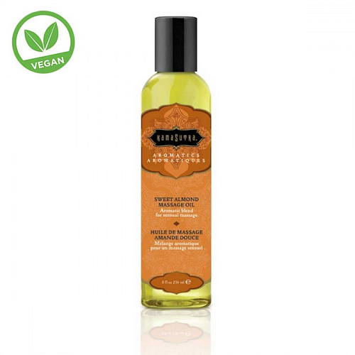 Успокаивающее массажное масло со сладким миндалем KamaSutra Aromatic Sweet Almond, 236 мл