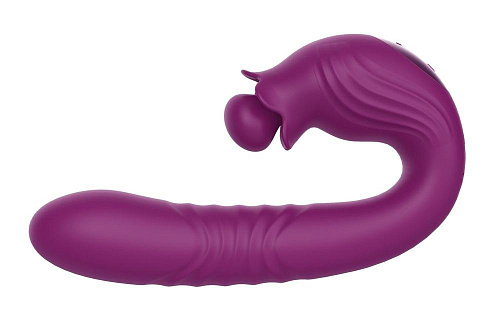 Вибратор-кролик с&nbsp;поступательным движением Selove Campanula, фиолетовый