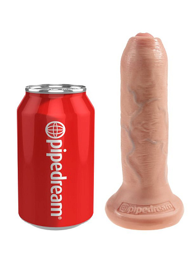 Реалистичный фаллоимитатор с крайней плотью и присоской Pipedream Uncut Cock 6, 16 см