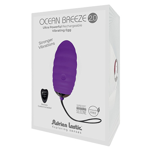 Виброяйцо с ДУ Adrien Lastic Ocean Breeze 2.0, фиолетовый
