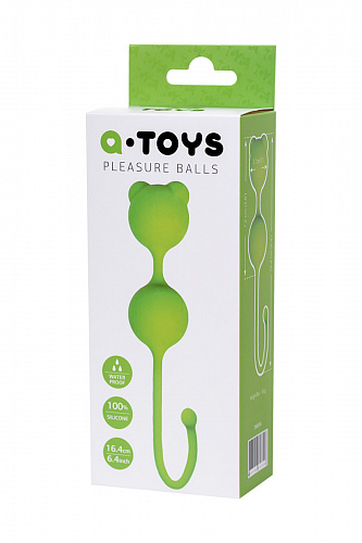 Силиконовые вагинальные шарики A-Toys Pleasure Ball 70 г, зеленые