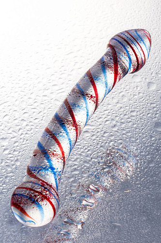 Двусторонний стеклянный дилдо Sexus Glass