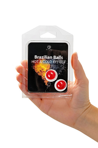 Массажное масло в шариках Secret Play Brazilian Balls с эффектом тепла и прохлады, 2×4 г