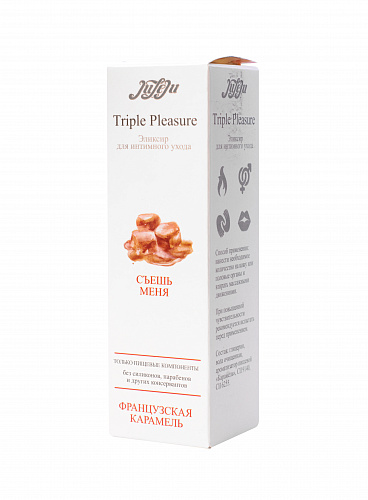 Разогревающее масло для орального секса JuLeJu Triple Pleasure Французская карамель, 130 г