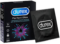 Презервативы анатомической формы с дополнительной смазкой Durex Perfect Gliss, 3 шт