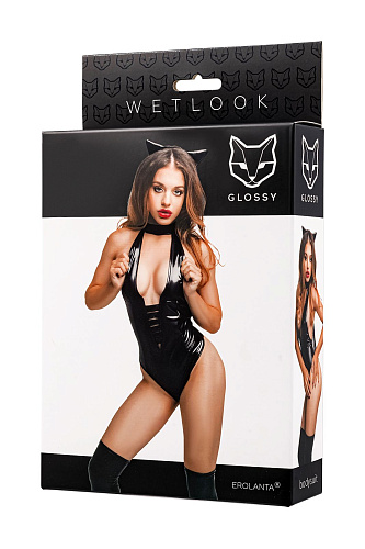 Боди Glossy Kitti с&nbsp;ушками на&nbsp;ободке,&nbsp;L