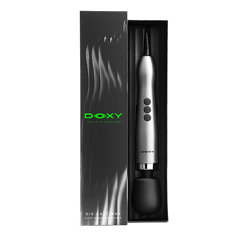 Мощный вибромассажер Doxy Die Cast Max, серебряный