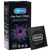 Презервативы анатомической формы с дополнительной смазкой Durex Perfect Gliss, 12 шт