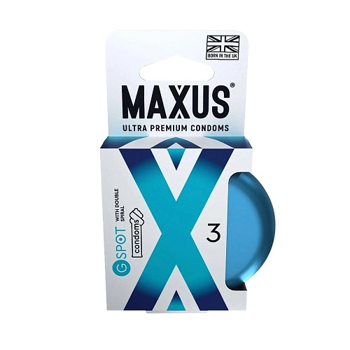 Презервативы с двойной спиралью Maxus SO G Spot, 3 шт в упаковке