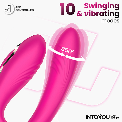 Вибромассажер для пар с вращением и ДУ IntoYou Couty
