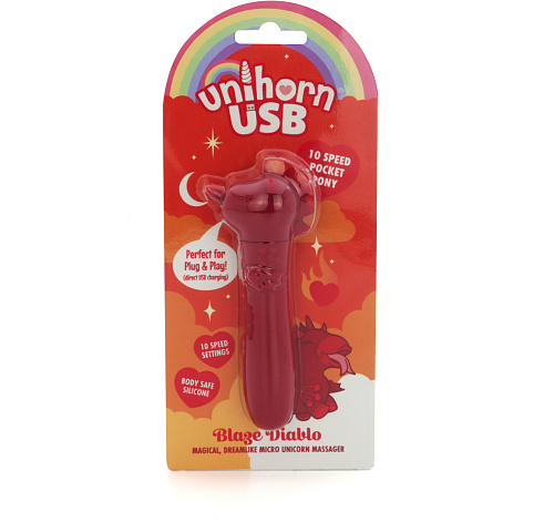 Вибропуля Unihorn Blaze Diablo со стимуляцией язычком