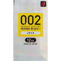 Ультратонкие полиуретановые презервативы Okamoto 0.02 L-Size, 12 штук
