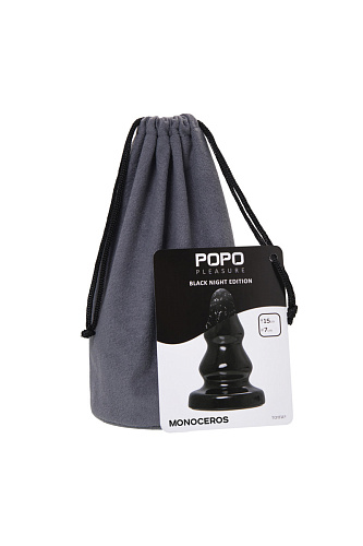Анальная втулка Popo Pleasure Monoceros, диам. 7 см, черная