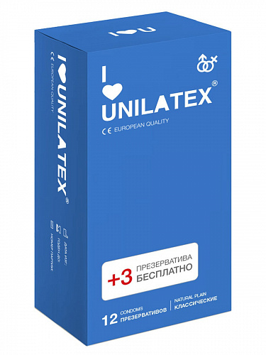 Классические презервативы Unilatex Natural Plain, 12 шт