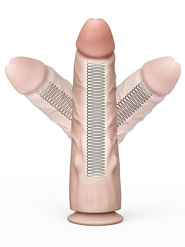 Гибкий фаллоимитатор с&nbsp;подвижной кожей Lovetoy, 19&nbsp;см
