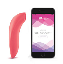 Вакуумный стимулятор клитора с ДУ We-Vibe Melt, коралловый
