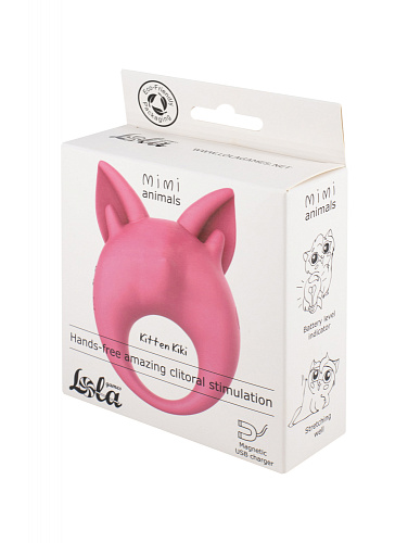 Эрекционное виброкольцо Lola Games MiMi Animals Kitten Kiki, розовое